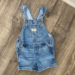 Oshkosh shirt overalls with strawberry detail